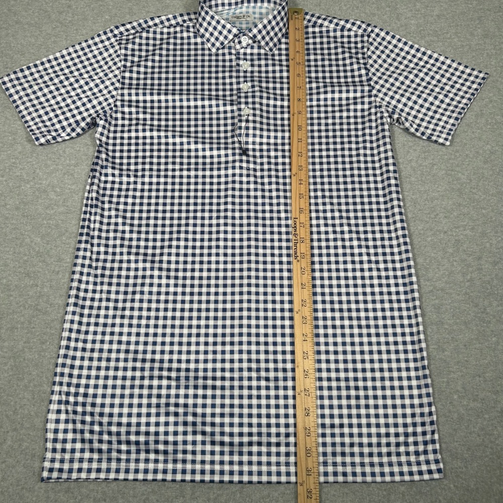 Collars & Co Dress Collar Polo Shirt Mens M Tall Gingham Check Business NEW NWOT - Picture 6 of 7